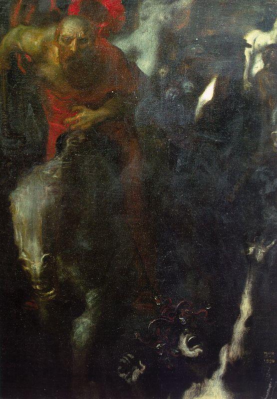 Franz von Stuck The Wild Hunt oil painting image